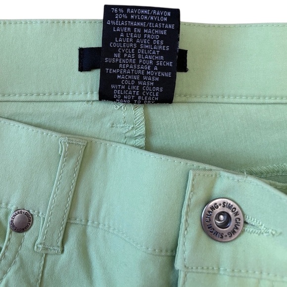 NEW, Simon Chang Denim, Mint Green Straight Leg Pants, Size 8 - Picture 7 of 9